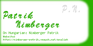 patrik nimberger business card